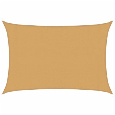 vidaXL - Zonnezeil - 160 - g/m² - rechthoekig - 3x4 - m - HDPE - zandkleurig