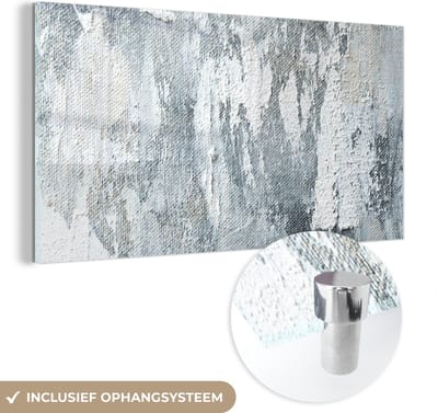 MuchoWow® Glasschilderij 40x20 cm - Schilderij acrylglas - Verf - Industrieel - Design - Foto op glas - Schilderijen