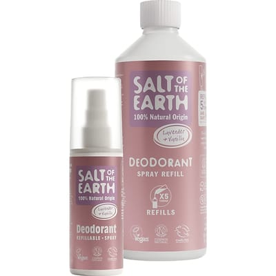 Salt of the Earth Lavender & Vanille Deodorant spray + Refill
