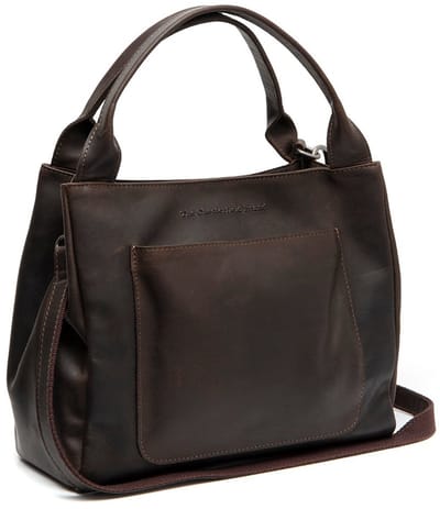 The Chesterfield Brand Tenara Waxed Pull Up Schoudertas - Bruin