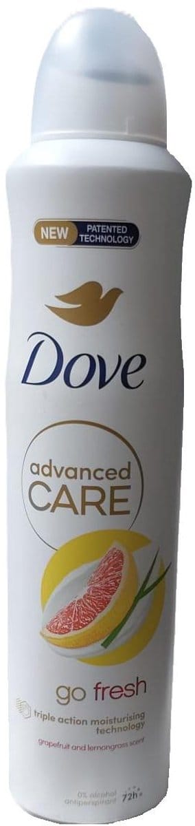 Dove Bodyspray - Advanced Care - Go Fresh - - 72 H - Grapefruit- 250ml