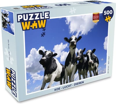 Puzzel Koe - Lucht - Dieren - Legpuzzel - Puzzel 500 stukjes