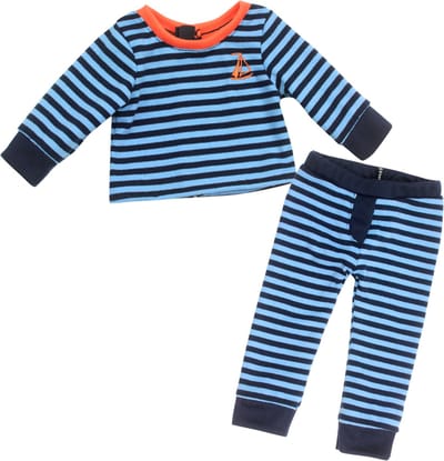 Sophia's Poppenkledingset voor Modepop - Pyjamabroek en Lange Mouwenshirt - Poppen Accessoires