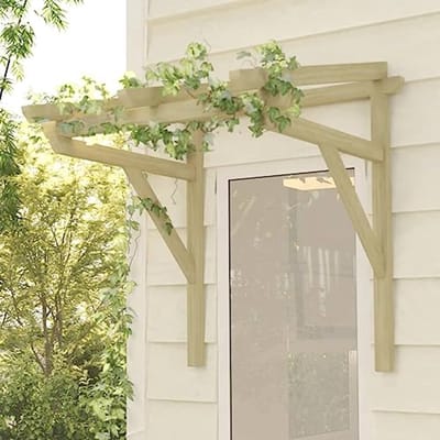 Houten Deurluifel 100x100x80 cm - Bescherming en Decoratie voor Deuren en Vensters