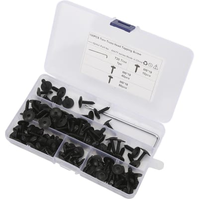 100 stuks Auto Spatbord M5x1619mm Zelfborende Schroeven Set Mangaanstaal Vervanging voor A1 2011?2018