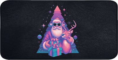 WC mat 120x60 cm - Antislip - Retro - Kerstman - Rendieren - Kerstboom - Toiletmat - Vloermat - Douchemat - Toilet tapijt - Toiletmatten