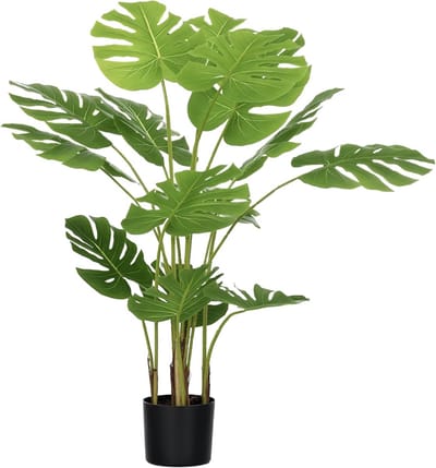 Kunstplant Monstera 120 cm inclusief pot - Realistische groene kamerplant voor woonkamer