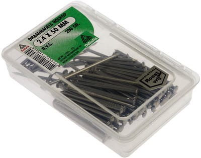 Deltafix spijkers 2,4 x 50 mm - RVS - bolkop - 200 gram