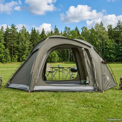 vidaXL - Trekkingtent - met - regenkap, - waterbestendig - 3-persoons