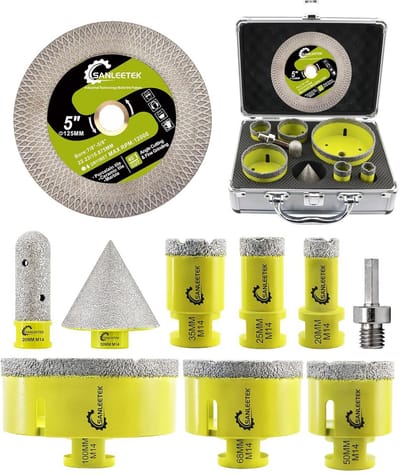 Diamantboor Set 10 Delig voor Tegels, Porselein, Marmer en Graniet