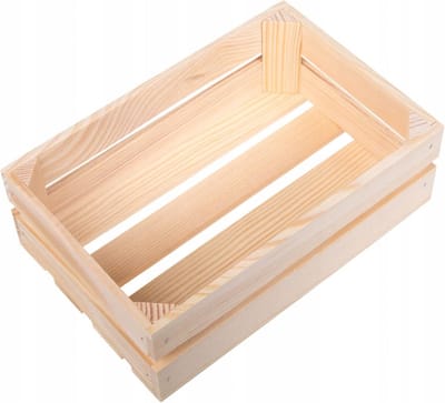 Houten Opbergkrat Klein - Onbehandelde Dennen Houten Kist 30x20x11 cm - DIY Decoratie Opslag