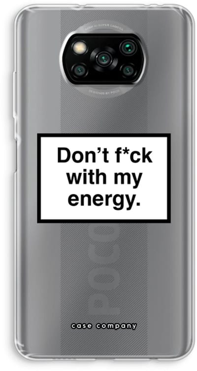 Case Company® - Hoesje geschikt voor Poco X3 Pro hoesje - My energy - Soft Cover Telefoonhoesje - Bescherming aan alle Kanten en Schermrand
