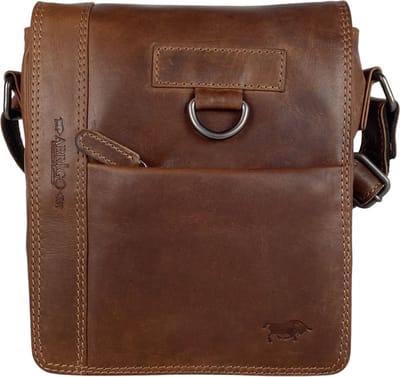 Tassen Heren - Schoudertas - Tassen Dames - Crossbody - Leer - Cognac - Arrigo