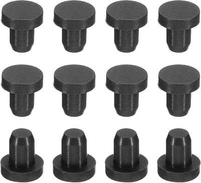 Flexibele doppen - Siliconen stoppers - Gaten dichten - Hittebestendig - 12 stuks - Zwart