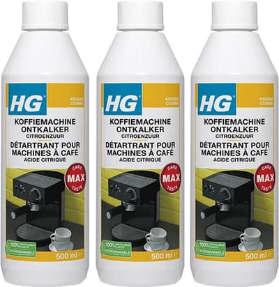 HG koffiemachine ontkalker citroenzuur - 3 stuks + gratis KD spons