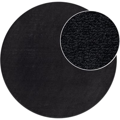 Tapijt Portivo zwart 120 cm rond