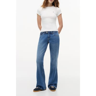 Tommy Hilfiger Sia Low Bootcut Denim Medium Größe: W24L28 | Ausgestellte Hosen Outlet | Damen | Blau
