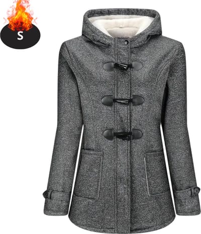 Nivard Winterjas - Parka - Dames - Winter - Jas - Volwassen - Stijlvol - Donkergrijs - S