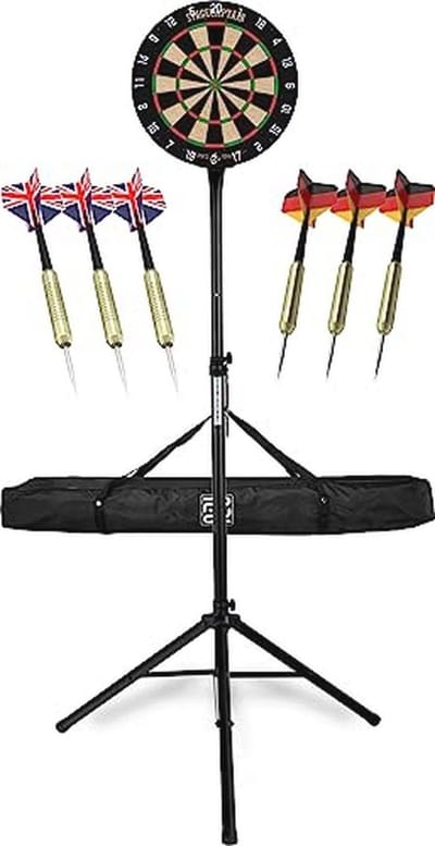 Dartscheibe Compleet Set Professionele Sisal Steeldarts met Verstelbare Stand