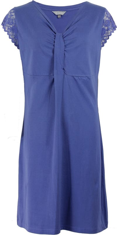 Irresistible Dames Nachthemd - 100% Katoen - Kobalt Blauw - Maat M