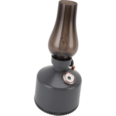 Vintage Petroleumlamp Luchtbevochtiger 260ml Capaciteit Stille Luchtbevochtiger met 2 Nevelstanden Traploos grijze kleur