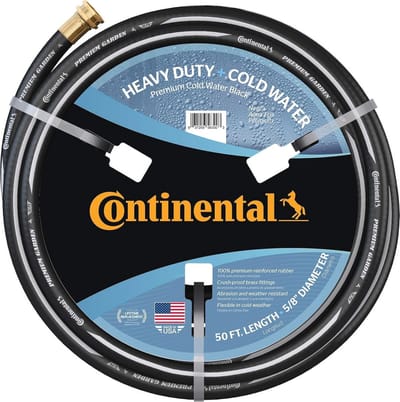 Tuinslang voor warm water - Zwaar belastbare rubber slang met 5/8" ID en 50 voet lengte