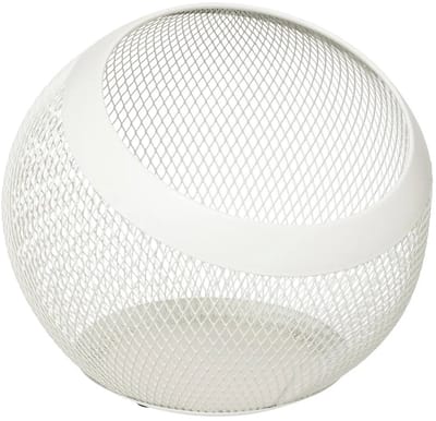 5Five Koffie cups/capsules houder - draad metaal - 24 x 21 cm - voor 70 capsules - wit - rond