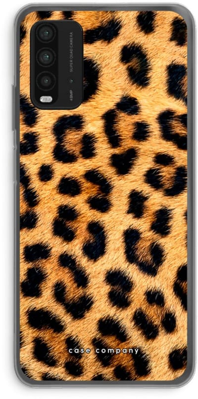 Case Company® - Hoesje geschikt voor Xiaomi Redmi 9T hoesje - Luipaard - Soft Cover Telefoonhoesje - Bescherming aan alle Kanten en Schermrand
