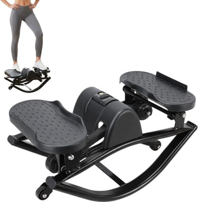 Draagbare Stepper - Fitness Trainer - Thuis Trainen - Geluidsvrije Cardio - 6.8 kg - Zwart