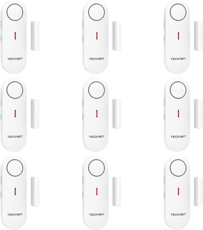 Mini Deuralarmsensor met 100dB Alarm - Draadloos Inbraakalarm voor Huis, Winkel en Kantoor (9 Stuks)