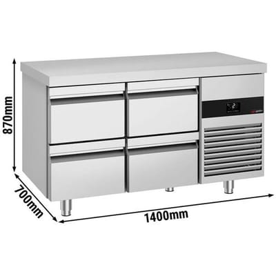 GGM Gastro Kühltisch PREMIUM - 1400x700mm - mit 4 Schubladen