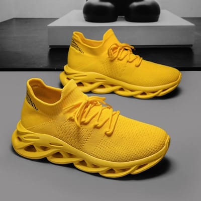Hoge Kwaliteit Ademend Zomer Mesh Elastisch Nieuw Lichtgewicht Dikke Zool Designer Casual Hardlopen Herenschoenen Zapatillas Informales 46 gray
