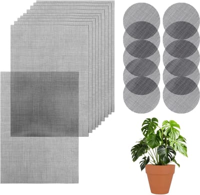 Dailygoods- Bloempot - 20 Stuks - Afwasbaar Bonsaigaas Drainageschermen - Anti Drainage Netten - Bonsai Pot Bodem Rooster Mat - Voorkomt Bodemverlies - Drainagemat