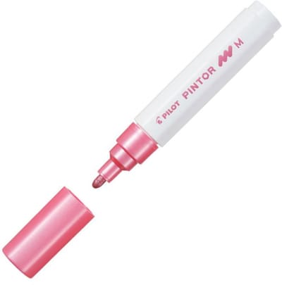 Pilot Pintor Metallic Roze Verfstift - Medium marker met 1,4mm schrijfbreedte - Inkt op waterbasis - Dekt op elk oppervlak, zelfs de donkerste - Teken, kleur, versier, markeer, schrijf, kalligrafeer…