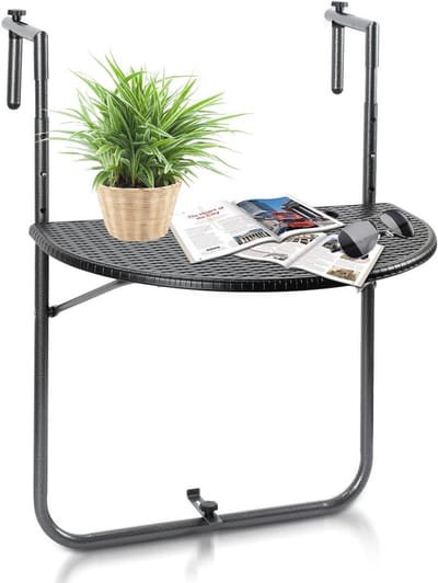 Inklapbare Balkonhangtafel - Verstelbare en Ruimtebesparende Tafel voor Balkon en Tuin