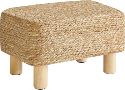 Voetenbank natuurlijke seagrass - handgemaakt - rustiek design - een vleugje natuur in huis - ShopVlot