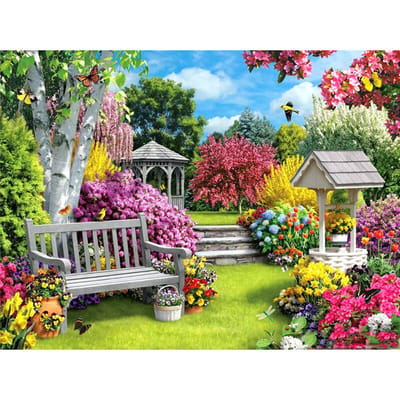 Diamant broderie diamant peinture petit jardin point de croix photo de strass cadeaux faits à la main 20X30CM black