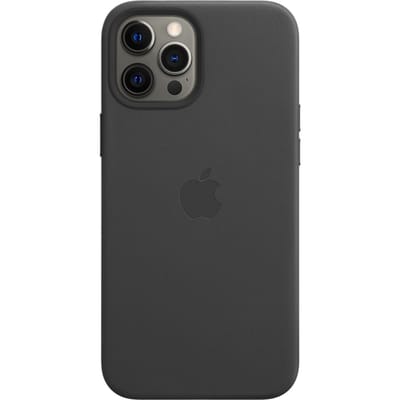 Leather Backcover MagSafe voor de Apple iPhone 12 Pro Max - Black