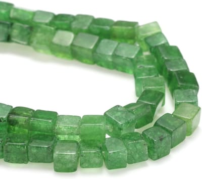 Kralen, 4 x 4 mm, 85 stuks, kubus, losse halfedelstenen kralen voor armbanden, sieraden maken, design, doe-het-zelf, diepgroene aventurijn