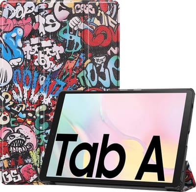 Hoes - Geschikt voor Samsung Galaxy Tab A7 (2020) - Dun & Stevig - Trifold Bookcase - Hard Cover - Hardcover Book Case - Tablet Hoesje - Graffity
