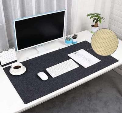 Bureau Pad - Vilt Mat - Werk en Spel - Anti-Slip Coating - 130x65cm - Donkergrijs