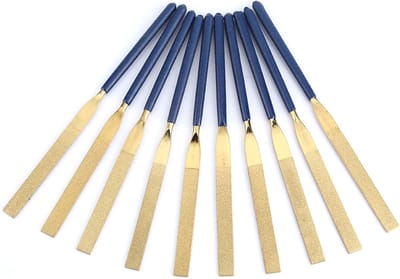 Set van 10 Diamant Vijlensets voor Metaal, Hout, Steen en Glas - Perfect voor Juwelen en Polijsten - 5x180mm