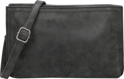 Fritzi aus Preußen Schoudertas Mimie01 Vintage Crossbody Bag Black Idol Antraciet