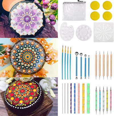 Dotting Tools Set 37-Delig voor Mandala Schilderen en Rotstekeningen