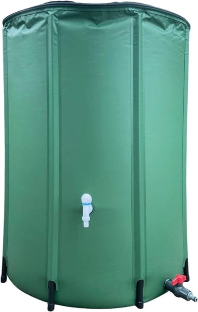 Regenwater Collectie Emmer - Opvouwbare Watertank - Tuin Bewatering - Met Gaas Bescherming - Tot 225L - Donkergroen