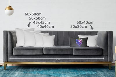 Sierkussens - Kussentjes Woonkamer - 50x30 cm - Paars - Disco - Feest - Druif