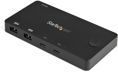 StarTech.com 2 Port USB-C KVM Schakelaar - 4K 60Hz HDMI - Compact UHD PC KVM Schakelaar w/USB Type C Cables - Bus Powered MacBook ThinkPad - KVM / audio Schakelaar - 2 ports
