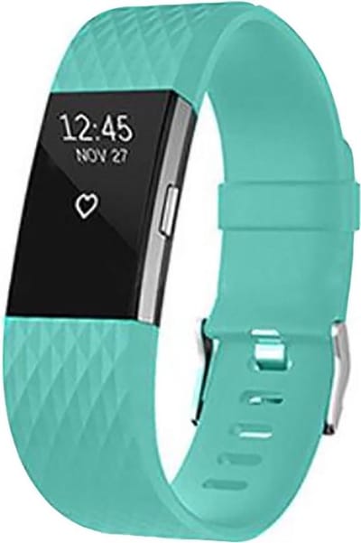 Shop4 - Geschikt voor Fitbit Charge 2 Bandje - Siliconen Mint Groen