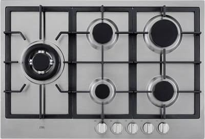 ETNA KG875RVSA - Gaskookplaat - 5 pits met wokbrander - 75 cm - RVS