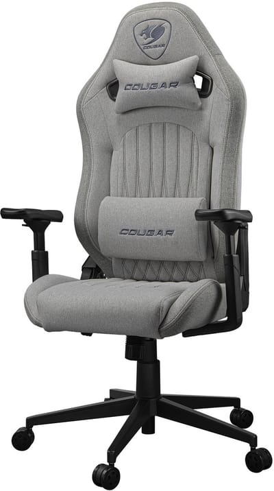 COUGAR Explore Royal Ash F, 3D hyperrotatie armleuningen, imitatie linnen, lendensteun, ondersteuning tot 120 kg - Asgrijs